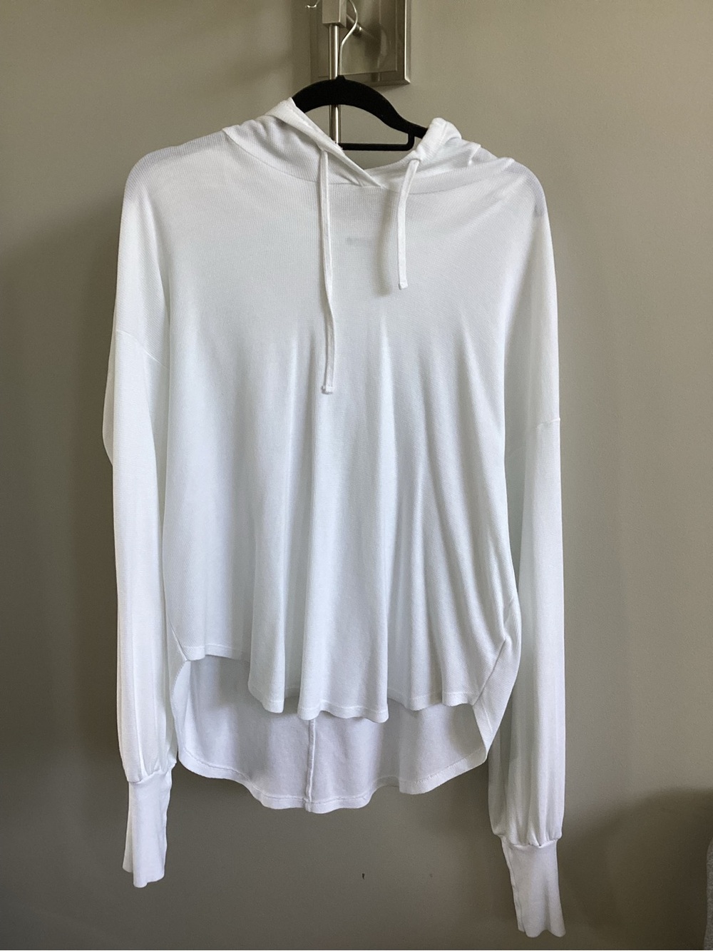 LAmade White Lightweight Hooded Pullover Top